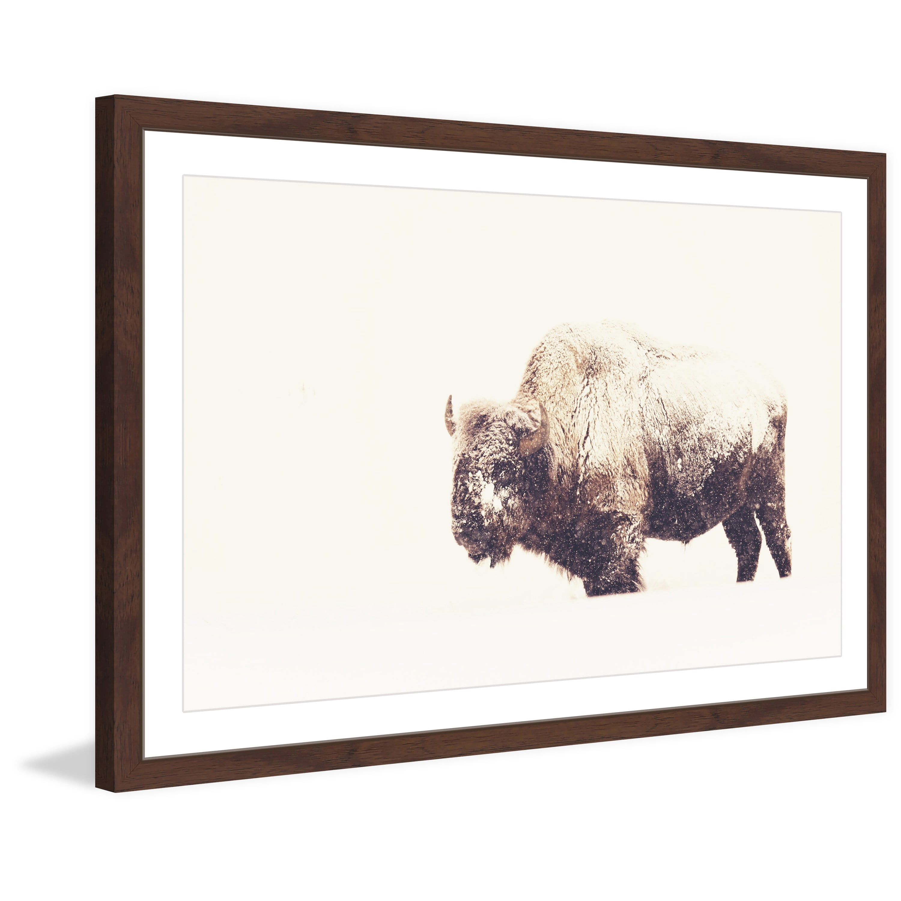 Marmont Hill "Icy Fur 2" Framed Painting Art Print