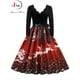 thumbnail image 2 of Vestido de mujer de manga larga elegante Vinatge fiesta de Navidad vestido veraniego invierno cuello en V traje de Año Nuevo ropa S ~ 3XL, 2 of 5
