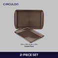 thumbnail image 2 of Circulon Nonstick Bakeware Cookie Pan Set, Chocolate Brown, 2 of 10
