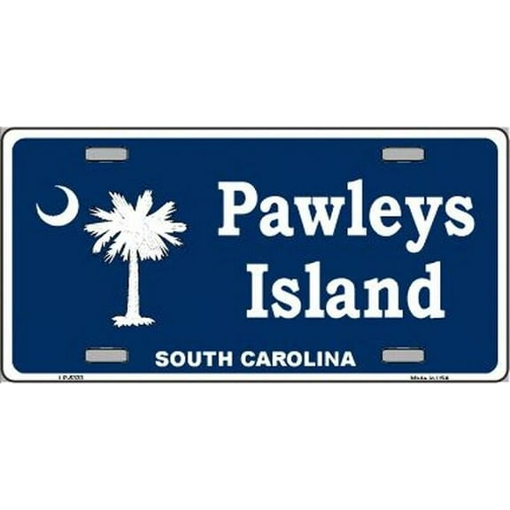 PAWLEYS ISLAND SOUTH CAROLINA METAL NOVELTY LICENSE PLATE - Aluminum ( 12 inch x 6 inch )