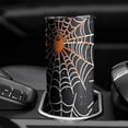 thumbnail image 3 of 20oz Halloween Spider Webs with Orange Spiders Skinny Tumblers Stainless Steel Tumbler with Lid and Straw,Vacuum Insulated Double Wall Travel Tumbler Cups with Cleaning Brush for Coffee,Tea, 3 of 6