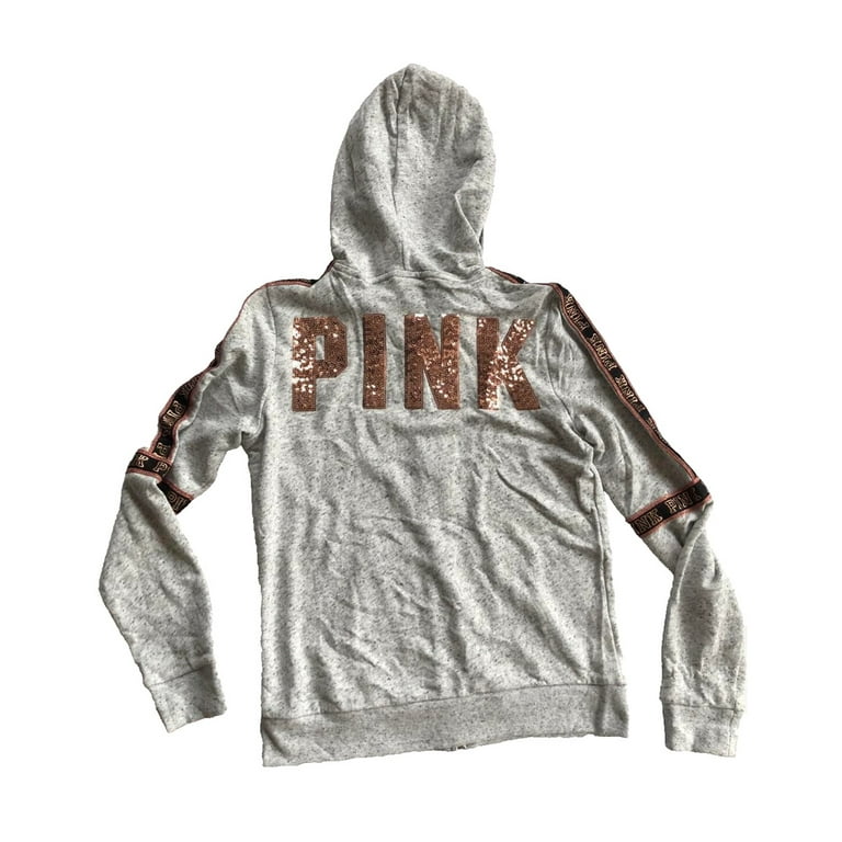 Victoria’s Secret shops PINK Gray Sequin Bling Hoodie-Small