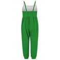 thumbnail image 5 of NAISIBABY Girls Suspenders Jumpsuit, Sleeveless Solid Color Causal Summer Romper Green 1T, 5 of 5