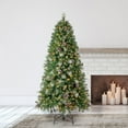 thumbnail image 2 of Home Heritage Lincoln 7' Pre-Lit Artificial Christmas Tree, Pinecones & Glitter, 2 of 11