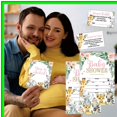 thumbnail image 5 of Greenery Floral Baby Shower Invitation Set with 25 Invites, Envelopes, Diaper Raffle Tickets, and Book Request Cards for Gender Reveal Celebrations, 5 of 5