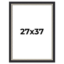 27x37 Frame Black Real Wood Picture Frame Width 2.25 Inches | Interior Frame Depth 0.5 Inches |
