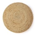 thumbnail image 3 of Drevy Jute Circular Low Pouf Ottoman - Braided Pouffe Accent Chair Round Seat Footrest for Living Room, Bedroom, Nursery, kidsroom, Patio, Gym; 100% Jute (18"x18"x10"; Natural), 3 of 5