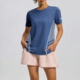thumbnail image 1 of Uootdi Women's Workout Tops Short Sleeve Mesh Panel Breathable Tops Training Soft Lightweight Gym Tops Gift, 1 of 5