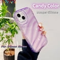 thumbnail image 2 of Funda De Teléfono Ondulado De Agua Suave Para iPhone 11 12 13 14 Pro Max 14 Plus Silicona De Parachoques De Caramelo Transparente, 2 of 4