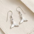 thumbnail image 5 of AeraVida Ocean Animals and Nature Whale Tail or Fairtytale Mermaid | Sterling Silver Fish Hook Dangle Earrings | Jewelry Gifts for Female, 5 of 7
