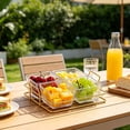 thumbnail image 4 of Clear Acrylic Divided Serving Tray - 4-Compartment Snack Platter for Parties, Fruit, Nuts & Appetizers with Iron Stand, 4 of 7