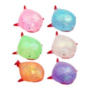 Glitter Clownfish Squishy Toys, Slow Rising Cute Gel Filled Stress Ball, Sensory Desk Fidget Ornament For Adults Students Random Style (1-Pcs)