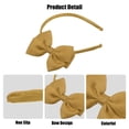 thumbnail image 4 of Unique Bargains Bow Headband Fashion Cute Polyester Hairband for Teenager 5.9x4.4 Inch Khaki, 4 of 7