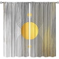 thumbnail image 1 of Blackout Rod Pocket Curtains, Mid Century Boho Geometric Minimalist Sun Arch Modern Print, Kids Window Drapes Do Not Fade Pattern Clear for Living Room Bedroom Kitchen Dining Room-W84xL84in, 1 of 5