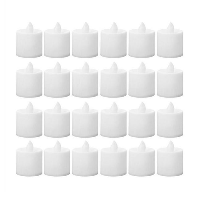 Mistaha 24pcs Simulation Flameless Tea Candles LED Candle Lights for Wedding Anniversary
