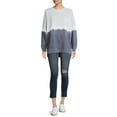 thumbnail image 2 of Time and Tru Women's Crewneck Tunic Sweatshirt, 2 of 5