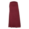 thumbnail image 4 of Women's Stretchy High Waist Ruched A Line Flared Midi Skirt Casual Comfortable Summer Outfit, 4 of 4
