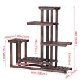 thumbnail image 2 of Costway Wooden Plant Flower Display Stand 6 Wood Shelf Storage Rack Garden, 2 of 9