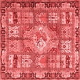 thumbnail image 1 of Ahgly Company Indoor Square Medallion Red Traditional Area Rugs, 6' Square, 1 of 4