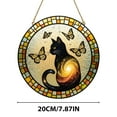 thumbnail image 5 of Lwlmwt Stained Glass Style Window Decoration 7.8-inch Cat Sun Catcher Window Decoration Cat-Themed Hanging Ornament Christmas Gifts Suitable for Windows Home Decor and Christmas Tree Decoration, 5 of 6