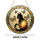 thumbnail image 5 of Vitral de gatos para colgar en ventana, marco de metal, decoración colgante, arte en vidrio artístico, detalles decorativos para el hogar, decoración para ventana de cocina, detalles para, 5 of 6