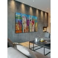 thumbnail image 6 of "City Skyline 6" Painting Print on Wrapped Canvas, 6 of 7