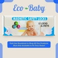 thumbnail image 2 of Eco Brands USA, Eco-Baby Child Safety Magnetic Cabinet and Drawer Locks for Proofing Kitchen, Child Latches (12 Locks & 2 Keys), 2 of 10