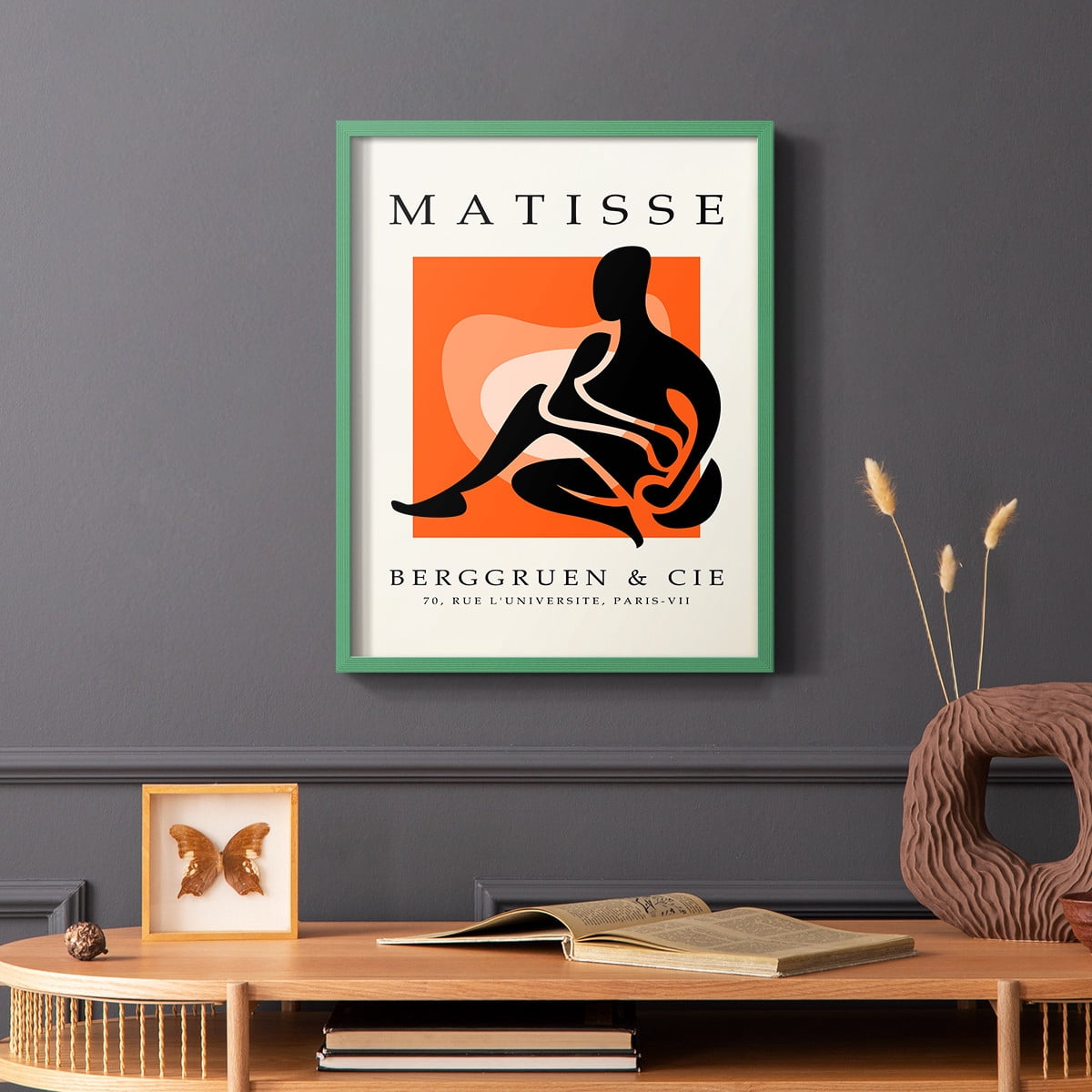Matisse CCCXXV in Green Solid Wood 11 x 14 Framed Print