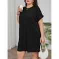 thumbnail image 2 of SIEANE Womens Plus Size Dress Casual Loose T-Shirt Dress with Pockets 1X-5X, 2 of 6