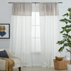 MoDRN Mid-Century Top Border Curtain Panel Pair