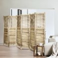 thumbnail image 3 of Hofitlead 6 Panel Carved Room Divider,5.6Ft Wood Folding Screens,for Bedroom Office,Brown, 3 of 7