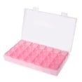thumbnail image 1 of EeaseCA 28 Compartments Jewelry Box Transparent Nail Art Beads Container Empty Storage Case Holder Manicures Organizer (Pink), 1 of 7