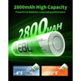 thumbnail image 2 of Pilas AA recargables EBL de alta capacidad, 1,2 V, Ni-MH, paquete de 28, 2 of 6