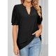 thumbnail image 2 of Camisas de mujer Casual con cuello en V Camisetas Puff Manga corta Verano Tops Túnica Blusas S-XXLBlackMedium esquí esquí Gafas de esquí, 2 of 4