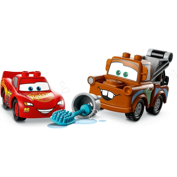 Building Blocks DUPLO Disney and Pixar s Cars Lightning McQueen Mater s Car Wash Set 10996 ZJKDGJKJ Walmart