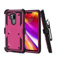 thumbnail image 2 of Goldcherry For Motorola G7 Case,Shockproof Heavy Duty Full Body Protection Case Cover with 360 Swivel Belt Clip Kickstand & Built in Screen Protector for Motorola Moto G7 Case(Pink), 2 of 7
