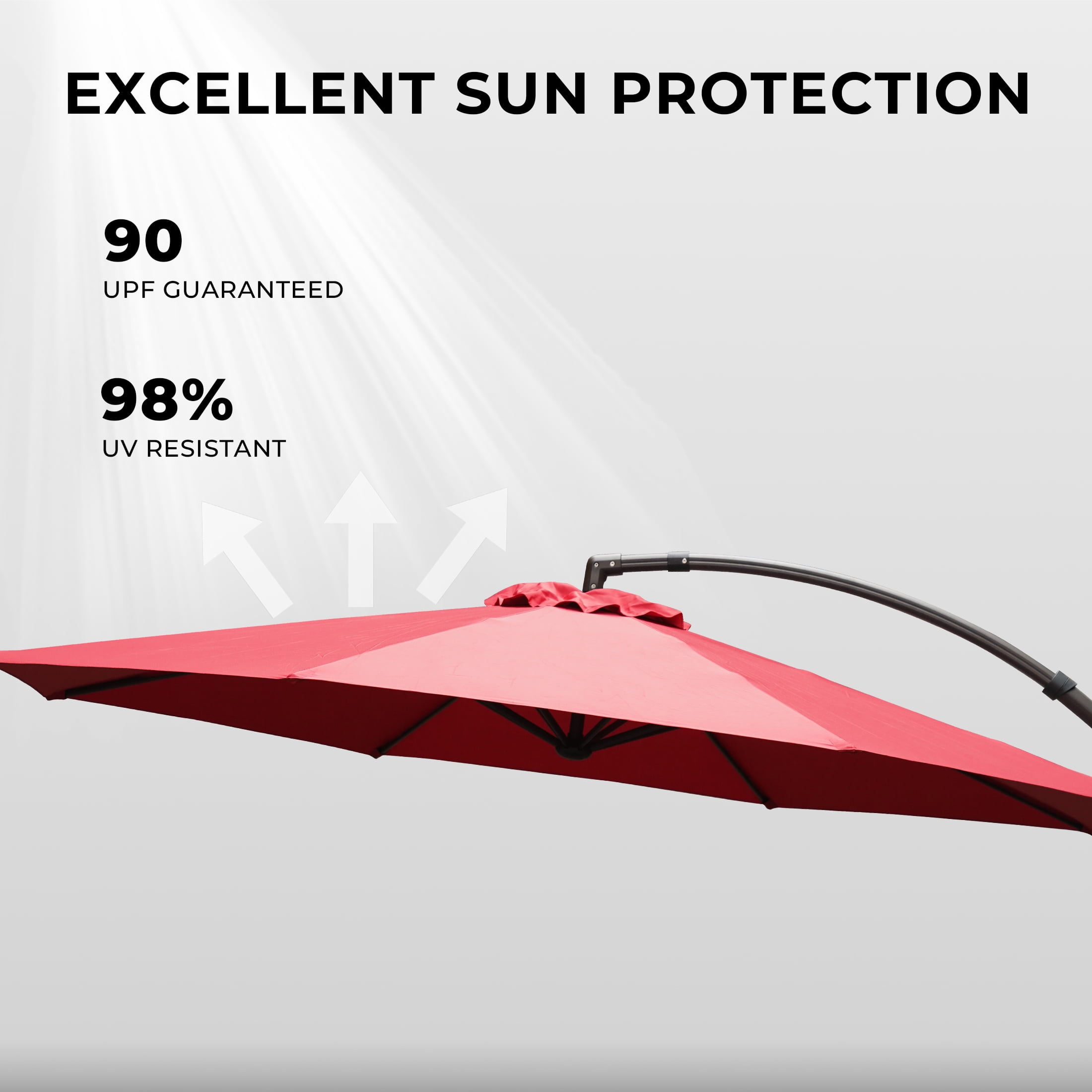 GRANDPATIO 12 ft Deluxe Aluminium Patio Umbrella with Base, Red - Walmart.com GRANDPATIO 12 ft Deluxe Aluminium Patio Umbrella with Base, Red - Walmart.com