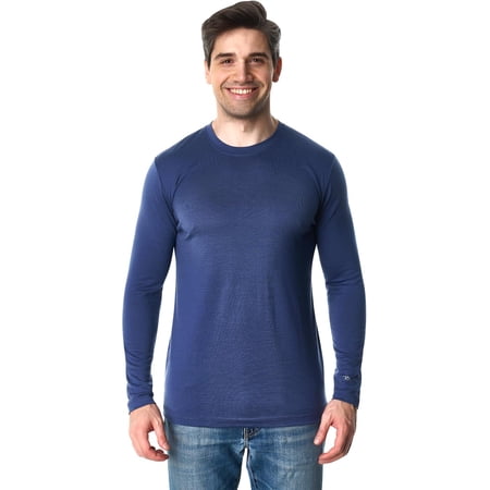 Merino.tech Men's 100% Merino Wool Base Layer Shirt Thermal Underwear Long Sleeve Thermal Wear Top for Hiking Travel and Everyday Wear