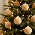 thumbnail image 6 of Wooowa Christmas Flocked Velvet Ball Ornament Set 6 Pieces 2.36 Inch Hanging Decoration for Tree Home Indoor Party and Holiday Display Use, 6 of 9