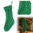 thumbnail image 2 of Christmas Stockings,Knitted Socks Christmas Decoration,Christmas Cable Knit Stocking,11.81 Inch Knitted Xmas Stocking,Christmas Party Fireplace Family Hanging Stocking Decorations,Green, 2 of 5