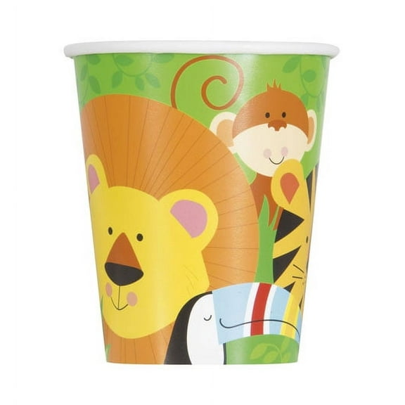 9oz Paper Animal Jungle Cups, 8ct
