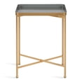 thumbnail image 3 of Kate and Laurel Celia Modern Tray Side Table, 18 x 12 x 26, Gray and Gold, Foldable Rectangular End Table for Storage and Display, 3 of 7