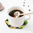 thumbnail image 5 of Honeii Fresh Avocado print Leather Coaster Set of 4, ideal for safeguarding your furniture from drinks spills and effortless cleanup-Hexagon, 5 of 6