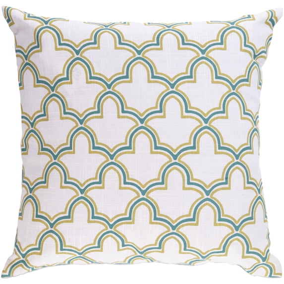 Surya Surya Pillows Area Rug FF023 Fern Green Lattice Scales 22" x 22" Square
