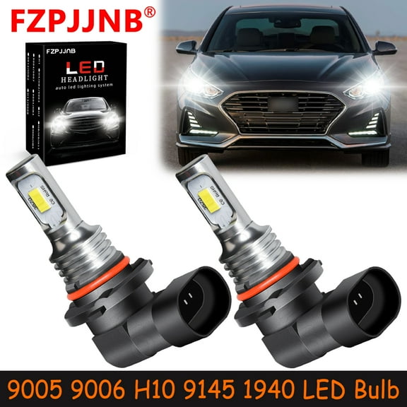 FZPJJNB for Hyundai Sonata 2015-2019 White LED Headlights Bulb High/Low Beam,9005 HB3 9006 HB4 9145 9140,YHB,C03