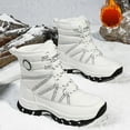 thumbnail image 6 of CAICJ98 Womens Winter Boots Warm Lined Mid Calf Boots Waterproof Hiking Shoes Fashion Womens Snow Boots (White,Size 7.5), 6 of 9