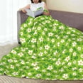 thumbnail image 6 of Honeii Daisies Flowers Print Fleece Blanket - Throw Blanket for Bed, Sofa, Couch, Camping, and Travel , Microplush Ultra Soft Warm Blanket-40"x30", 6 of 7