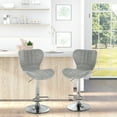 thumbnail image 2 of HOMCOM Swivel Adjustable Counter Height Bar Stools Set of 2 with Footrest, 2 of 10