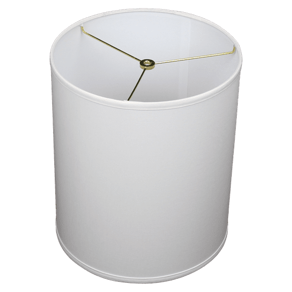 Fenchel Shades | 12" Top Diameter x 12" Bottom Diameter x 14 Height, (Washer/Spider Attachment) Drum Lamp Shade - (Linen White)