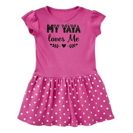 

Inktastic My Yaya Loves Me Grandchild Outfit Gift Toddler Girl Dress